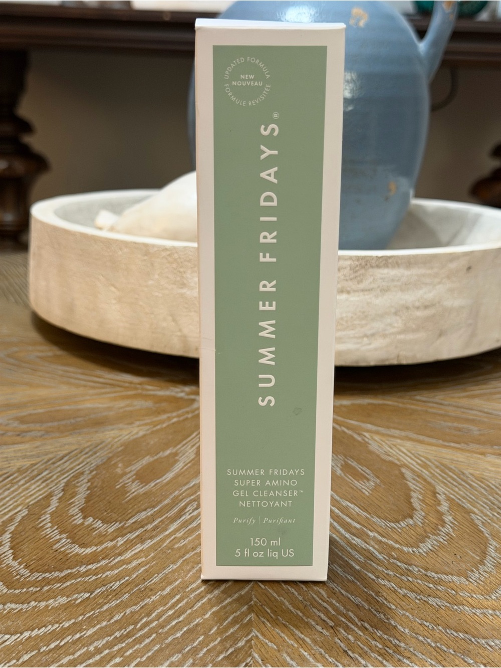 Summer Fridays Super Amino Gel Cleanser — Mint Green & White Packaging